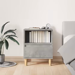 vidaXL Comodini 2 pz Grigio Cemento 40x35x50 cm - Vista aggiuntiva 3