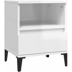 Comodino Bianco Lucido 40x35x50 cm vidaXL