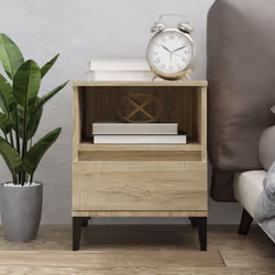 Questo comodino dal design elegante è un'aggiunta senza tempo al vostro arredamento. Materiale resistente: Il legno ingegneri ...