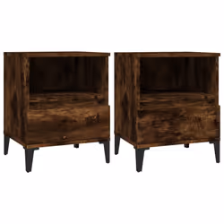 vidaXL Comodini 2pz Rovere Fumo 40x35x50 cm - Vista aggiuntiva 2