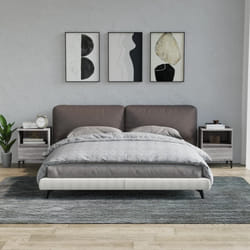 vidaXL Comodino 2 pz Grigio Sonoma 40x35x50 cm