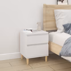 vidaXL Comodini 2 pz in Bianco 40x35x50 cm - Vista aggiuntiva 3