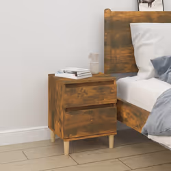 vidaXL Comodini 2pz Rovere Fumo 40x35x50 cm - Vista aggiuntiva 3