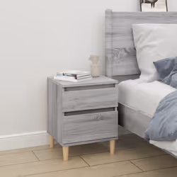 vidaXL Comodino 2 pz Grigio Sonoma 40x35x50 cm - Vista aggiuntiva 3