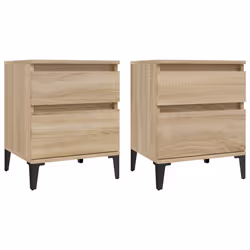 vidaXL Comodini 2 pz Rovere Sonoma 40x35x50 cm - Vista aggiuntiva 2