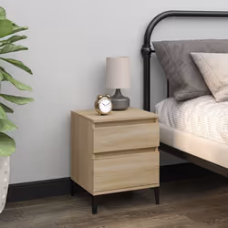 vidaXL Comodini 2 pz Rovere Sonoma 40x35x50 cm - Vista aggiuntiva 3