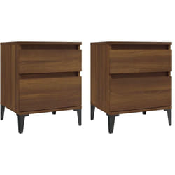 Vidaxl - Comodini 2 pz Rovere Marrone 40x35x50 cm