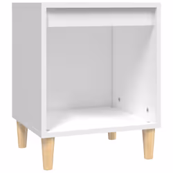 vidaXL Comodino Bianco 40x35x50 cm in Legno Multistrato - Vista aggiuntiva 2