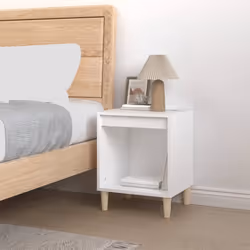 vidaXL Comodino Bianco 40x35x50 cm in Legno Multistrato - Vista aggiuntiva 3