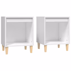 vidaXL Comodini 2 pz in Bianco 40x35x50 cm - Vista aggiuntiva 2