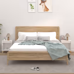 Questi comodini dal design elegante sono un'aggiunta senza tempo al vostro arredamento. Materiale resistente: Il legno ingegn ...