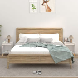 Vidaxl - Set 2 Comodini da Camera da Letto, Tavolini da notte in Bianco Lucido 40x35x50 cm
