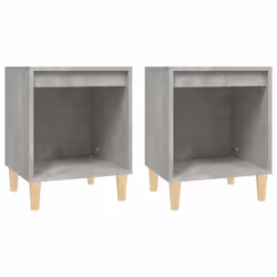 vidaXL Comodini 2 pz Grigio Cemento 40x35x50 cm - Vista aggiuntiva 2