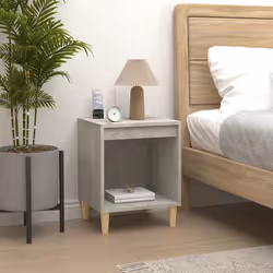 vidaXL Comodini 2 pz Grigio Cemento 40x35x50 cm - Vista aggiuntiva 3