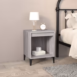 vidaXL Comodino 2 pz Grigio Sonoma 40x35x50 cm - Vista aggiuntiva 3
