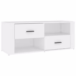 vidaXL Mobile Porta TV Bianco 100x35x40 cm in Legno Multistrato - Vista aggiuntiva 2