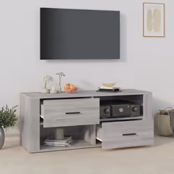 vidaXL Mobile TV Grigio Sonoma 100x35x40 cm in Legno Multistrato - Vista aggiuntiva 3