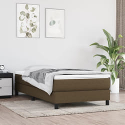 vidaXL Giroletto senza Materasso Marrone Scuro 90x190 cm Tessuto