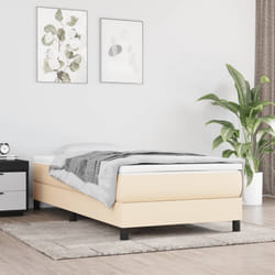 vidaXL Giroletto senza Materasso Crema 90x190 cm in Tessuto