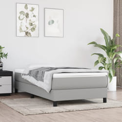 vidaXL Giroletto senza Materasso Grigio Chiaro 90x200 cm Tessuto