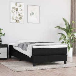 vidaXL Giroletto senza Materasso Nero 90x200 cm in Tessuto