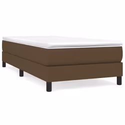 vidaXL Giroletto senza Materasso Marrone Scuro 100x200 cm Tessuto - Vista aggiuntiva 2
