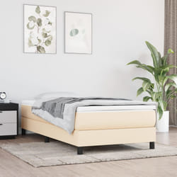 vidaXL Giroletto senza Materasso Crema 100x200 cm in Tessuto