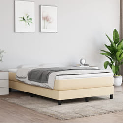 vidaXL Giroletto senza Materasso Crema 120x200 cm Tessuto