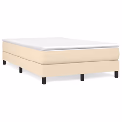 vidaXL Giroletto senza Materasso Crema 120x200 cm Tessuto - Vista aggiuntiva 2