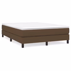 vidaXL Giroletto senza Materasso Marrone Scuro 140x190 cm Tessuto - Vista aggiuntiva 2