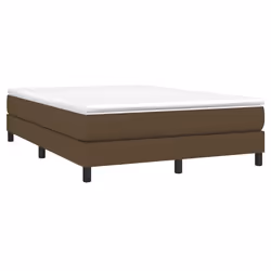 vidaXL Giroletto senza Materasso Marrone Scuro 140x190 cm Tessuto - Vista aggiuntiva 3