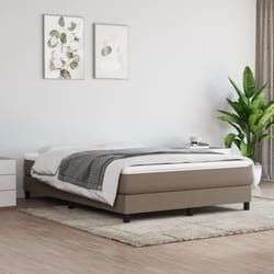 vidaXL Giroletto senza Materasso Tortora 140x190 cm in Tessuto