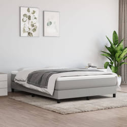 vidaXL Giroletto senza Materasso Grigio Chiaro 140x200 cm Tessuto
