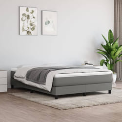 vidaXL Giroletto senza Materasso Grigio Scuro 140x200 cm Tessuto
