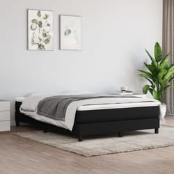 vidaXL Giroletto senza Materasso Nero 140x200 cm in Tessuto