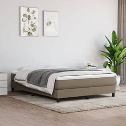 vidaXL Giroletto senza Materasso Tortora 140x200 cm in Tessuto