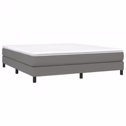 vidaXL Giroletto senza Materasso Grigio Scuro 160x200 cm Tessuto - Vista aggiuntiva 3
