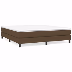 vidaXL Giroletto senza Materasso Marrone Scuro 160x200 cm Tessuto - Vista aggiuntiva 2