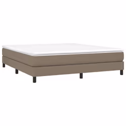 vidaXL Giroletto senza Materasso Tortora 160x200 cm in Tessuto - Vista aggiuntiva 3