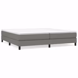 vidaXL Giroletto senza Materasso Grigio Scuro 200x200 cm Tessuto - Vista aggiuntiva 2