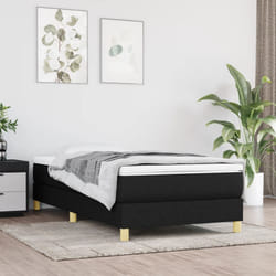 vidaXL Giroletto senza Materasso Nero 80x200 cm Tessuto