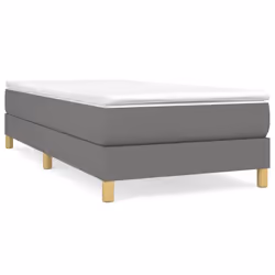 vidaXL Giroletto senza Materasso Grigio Scuro 90x190 cm Tessuto - Vista aggiuntiva 2
