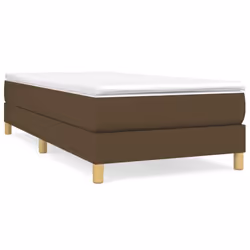 vidaXL Giroletto senza Materasso Marrone Scuro 90x190 cm Tessuto - Vista aggiuntiva 2