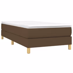 vidaXL Giroletto senza Materasso Marrone Scuro 90x190 cm Tessuto - Vista aggiuntiva 3