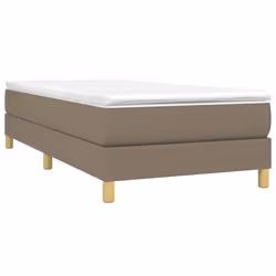vidaXL Giroletto senza Materasso Tortora 90x190 cm Tessuto - Vista aggiuntiva 3