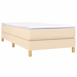 vidaXL Giroletto senza Materasso Crema 90x190 cm in Tessuto - Vista aggiuntiva 3