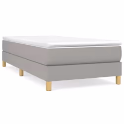 vidaXL Giroletto senza Materasso Grigio Chiaro 90x200 cm Tessuto - Vista aggiuntiva 2