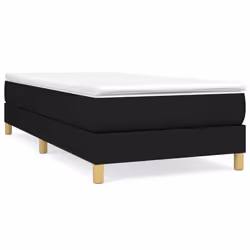 vidaXL Giroletto senza Materasso Nero 90x200 cm in Tessuto - Vista aggiuntiva 2
