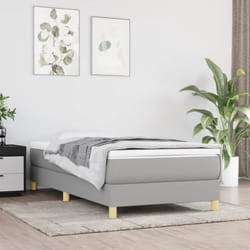Letto adulto, Giroletto a Molle, Letto singolo Grigio Chiaro 100x200 cm in Tessuto Vidaxl
