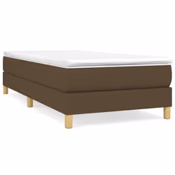 vidaXL Giroletto senza Materasso Marrone Scuro 100x200 cm Tessuto - Vista aggiuntiva 2